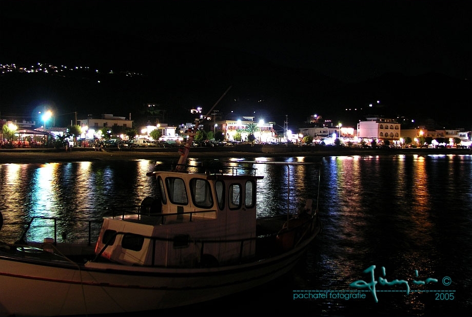 55 - Plakias - noční přístav